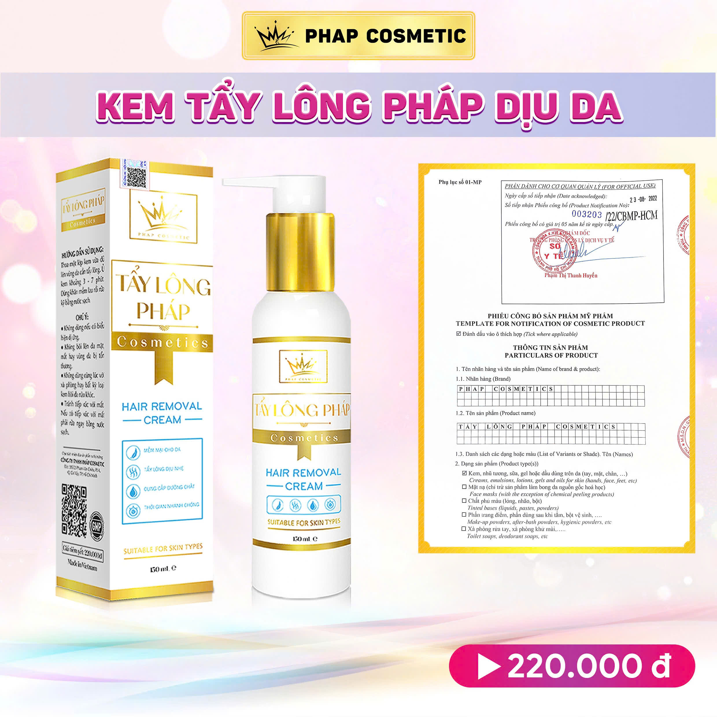 Kem Tẩy Lông Pháp Dịu Da Kem Tẩy Lông Pháp Dịu Da